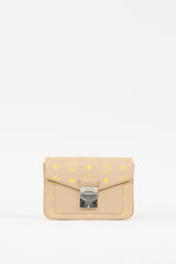 MCM Beige & Yellow Leather Millie Crossbody Bag