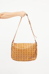MCM Brown Visetos Messenger Bag