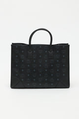 MCM Leather Monogram Large München Tote