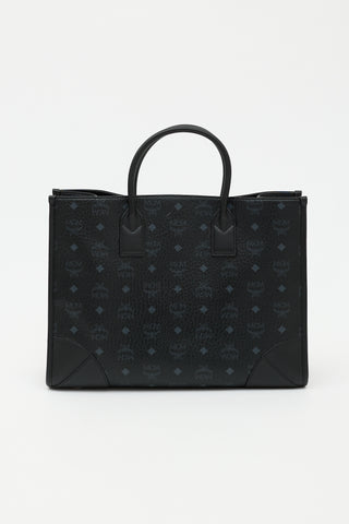 MCM Leather Monogram Large München Tote