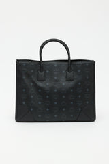 MCM Leather Monogram Large München Tote