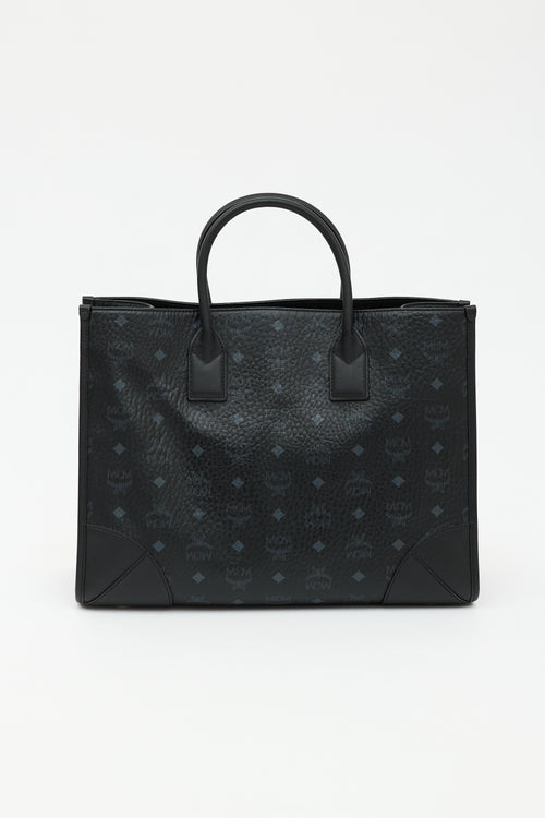 MCM Leather Monogram Large München Tote