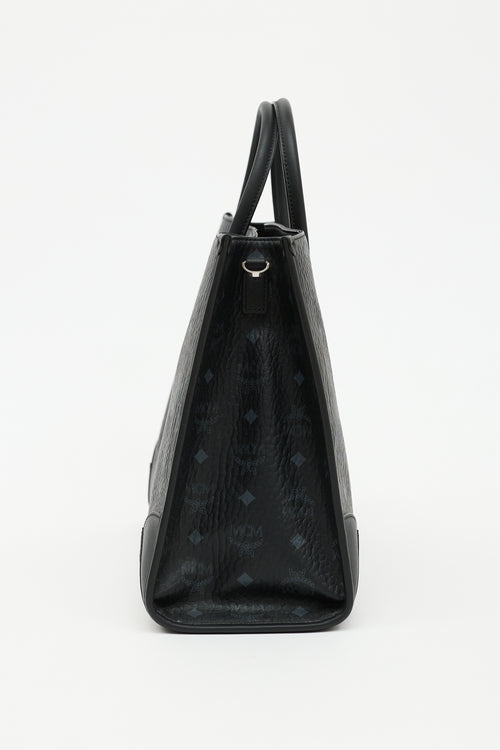 MCM Leather Monogram Large München Tote