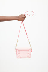 MCM Pink Leather Monogram Berlin Chain Bag