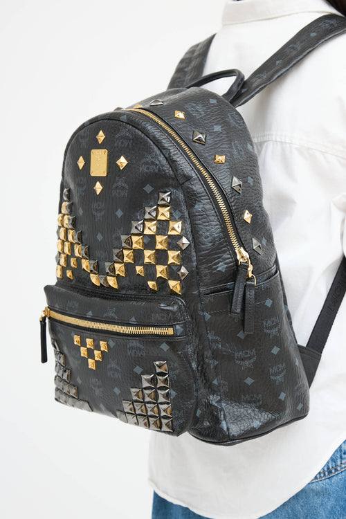 MCM Visetos Stark Studded Backpack
