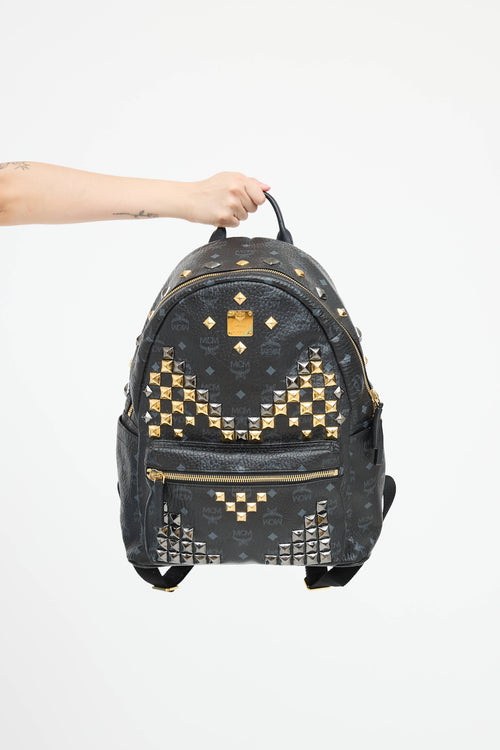 MCM Visetos Stark Studded Backpack