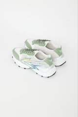 MCM White & Multicolour Leather Skystream Sneaker