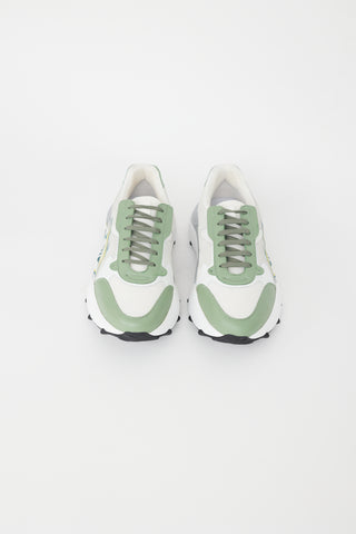MCM White & Multicolour Leather Skystream Sneaker