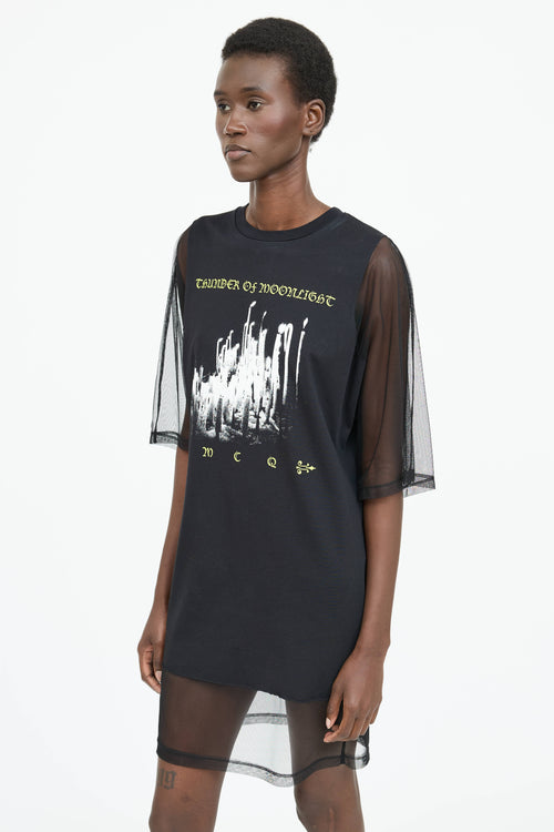 McQ Mesh Graphic Dress