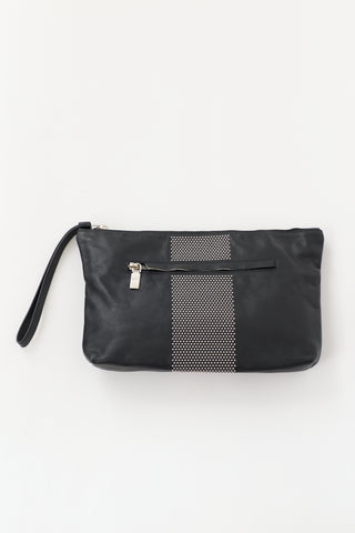 McQueen Leather Studded Clutch