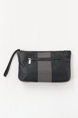 McQueen Leather Studded Clutch