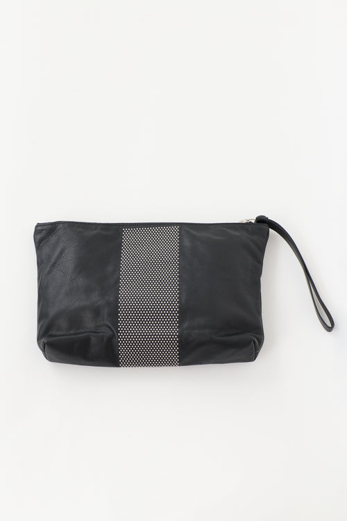 McQueen Leather Studded Clutch