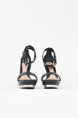 McQueen Leather Mirrored Wedge Heel