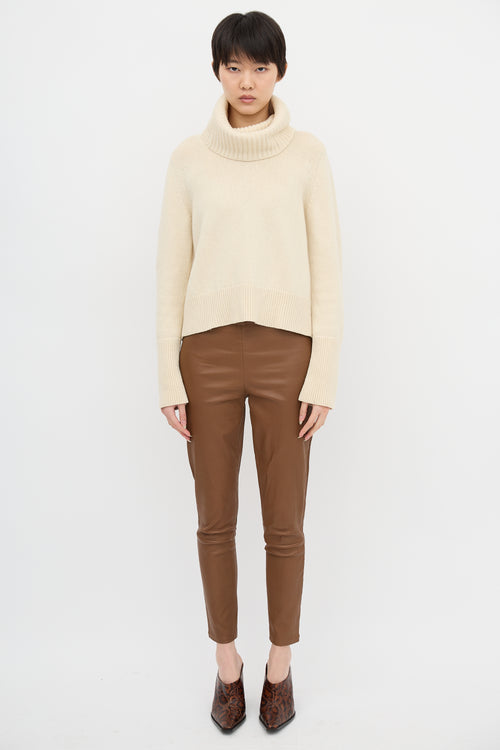 McQueen Split Back Turtleneck Sweater