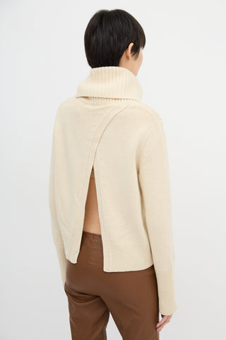McQueen Split Back Turtleneck Sweater
