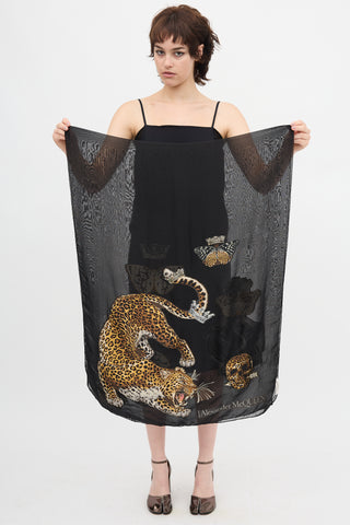 Alexander McQueen Embroidered Scarf