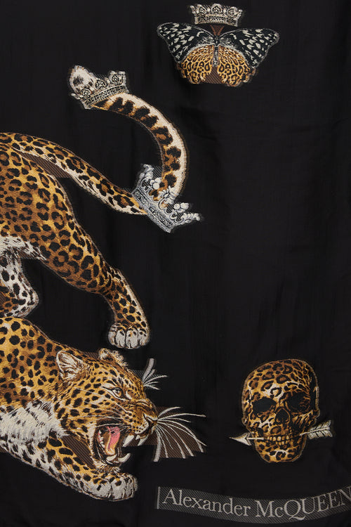 Alexander McQueen Embroidered Scarf