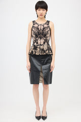 McQueen 2012 Lace Peplum Top