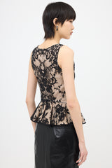 McQueen 2012 Lace Peplum Top