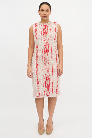 McQueen Frayed Tweed Dress
