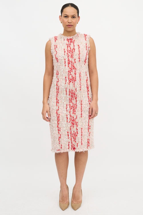 McQueen Frayed Tweed Dress