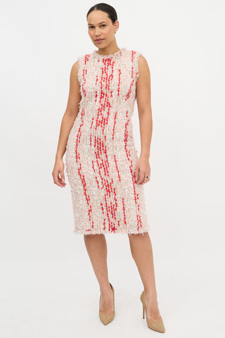 McQueen Frayed Tweed Dress