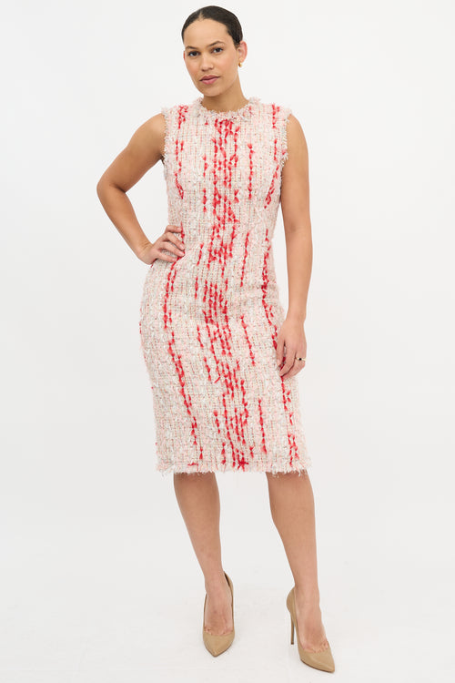 McQueen Frayed Tweed Dress