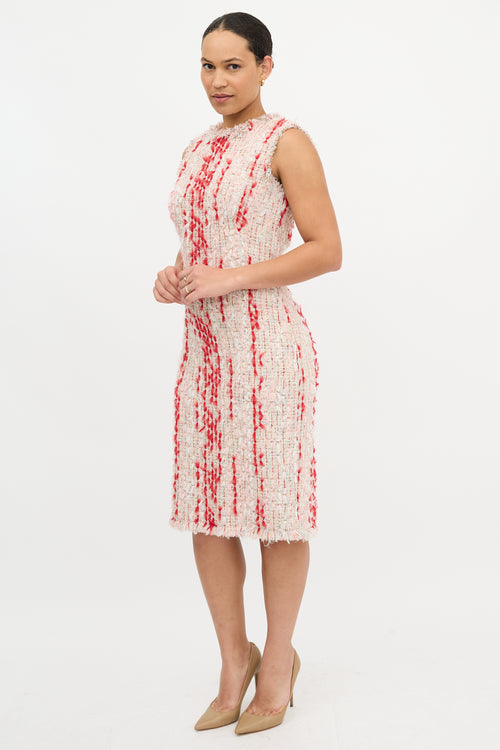 McQueen Frayed Tweed Dress