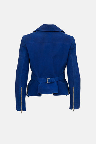 McQueen Pebbled Biker Jacket