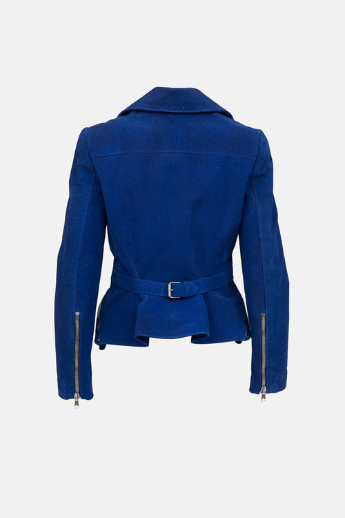 McQueen Pebbled Biker Jacket