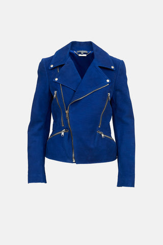 McQueen Pebbled Biker Jacket