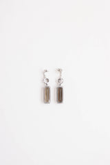 Fine Jewelry 10K White Gold Smoky Quartz and Diamond Drop Earrings