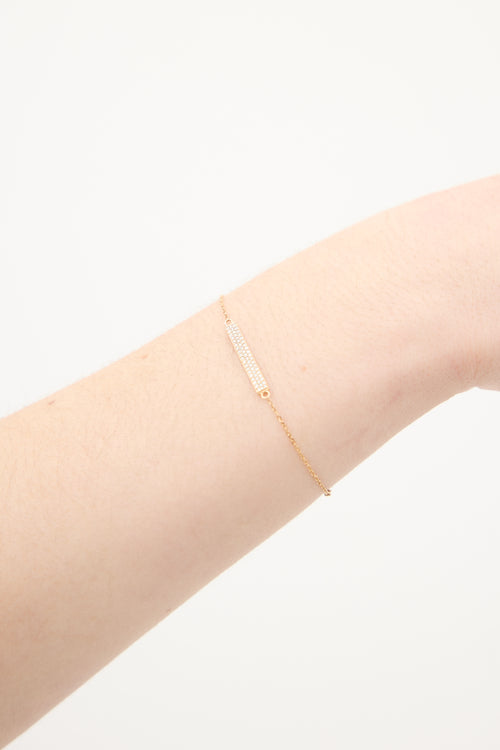 Mejuri Gold & Diamond Pavé Bold Bar Bracelet