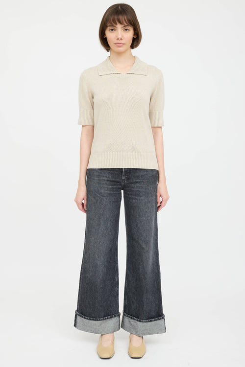 Margaret Howell Knit Polo Top