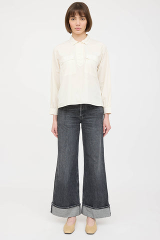 Margaret Howell Poplin Three Quarter Top