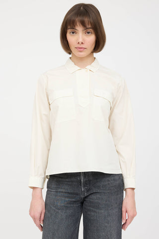 Margaret Howell Poplin Three Quarter Top