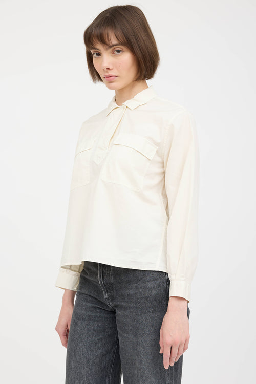 Margaret Howell Poplin Three Quarter Top