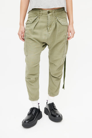 R13 Green Slim Cargo Pant