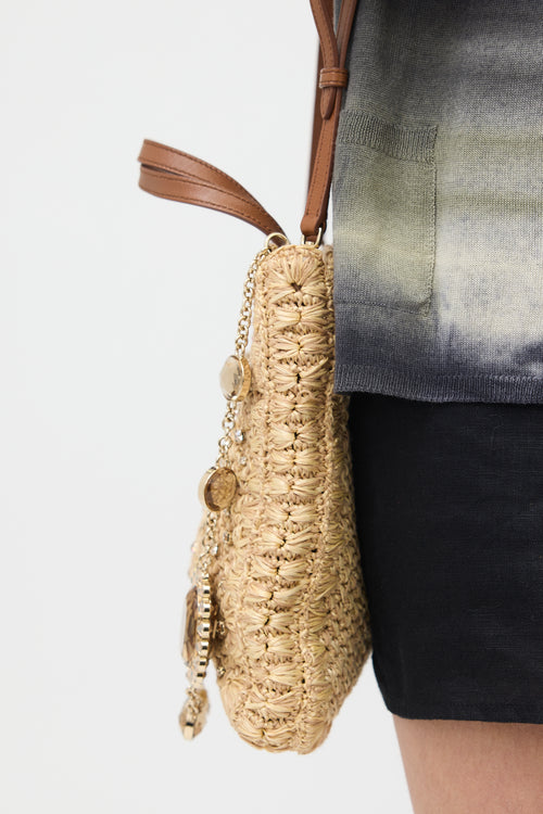 Miu Miu Raffia & Crystal Bag