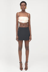 Mirror Palais Silk Floral Bandeau Top