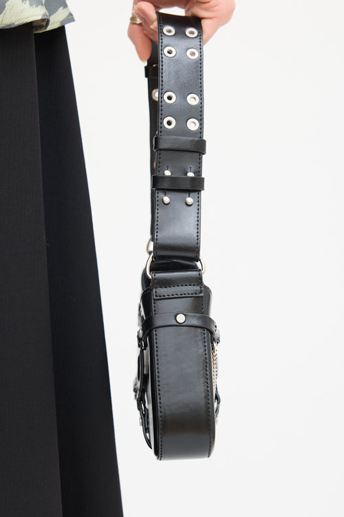 MISBHV Black Leather Fetish Shoulder Bag