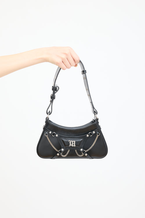 MISBHV Black Leather Fetish Shoulder Bag