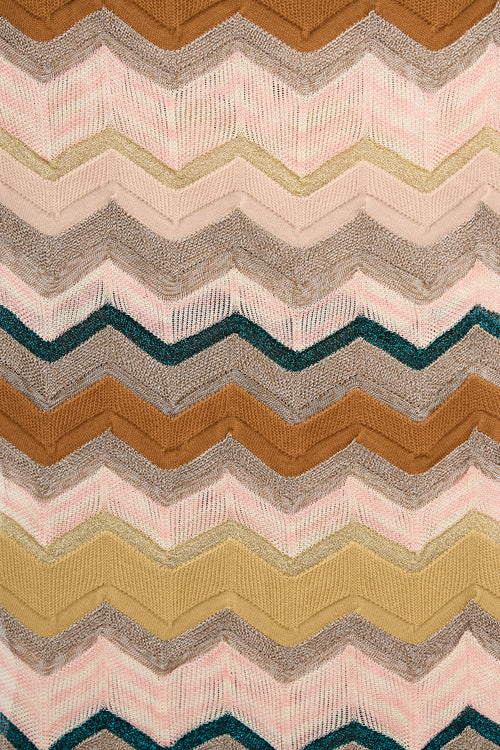 M Missoni Knit Metallic Chevron Scarf