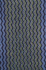 Missoni Blue & Green Wool Blend Chevron Scarf