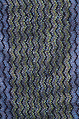 Missoni Blue & Green Wool Blend Chevron Scarf