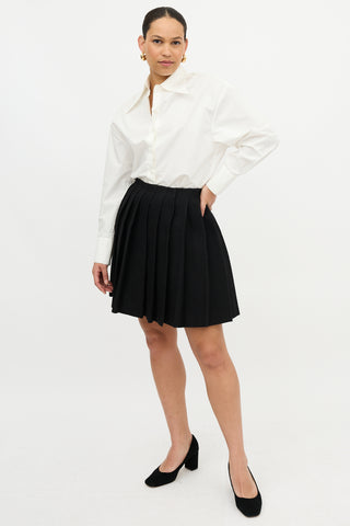Miu Miu Wool Pleated Skirt
