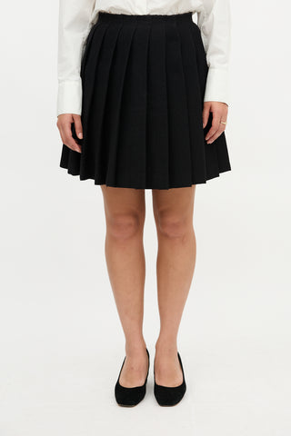 Miu Miu Wool Pleated Skirt
