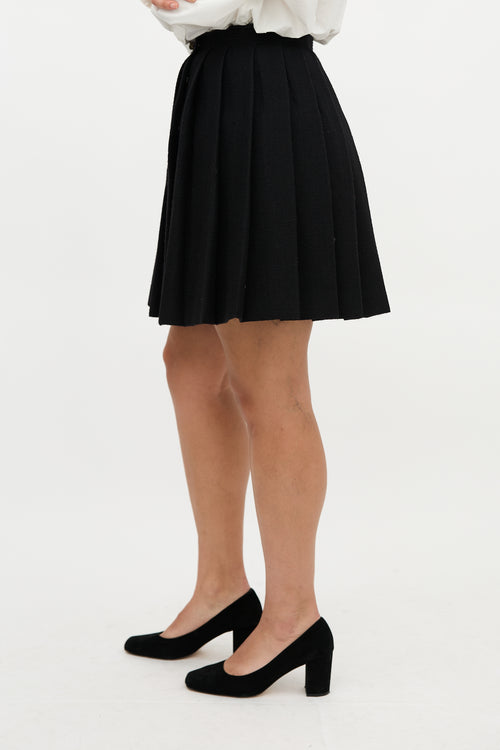 Miu Miu Wool Pleated Skirt