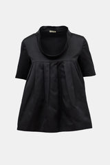 Miu Miu 2007 Silk Grosgrain Pleated Top