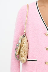 Miu Miu Metallic Matelasse Leather Crystal Bag